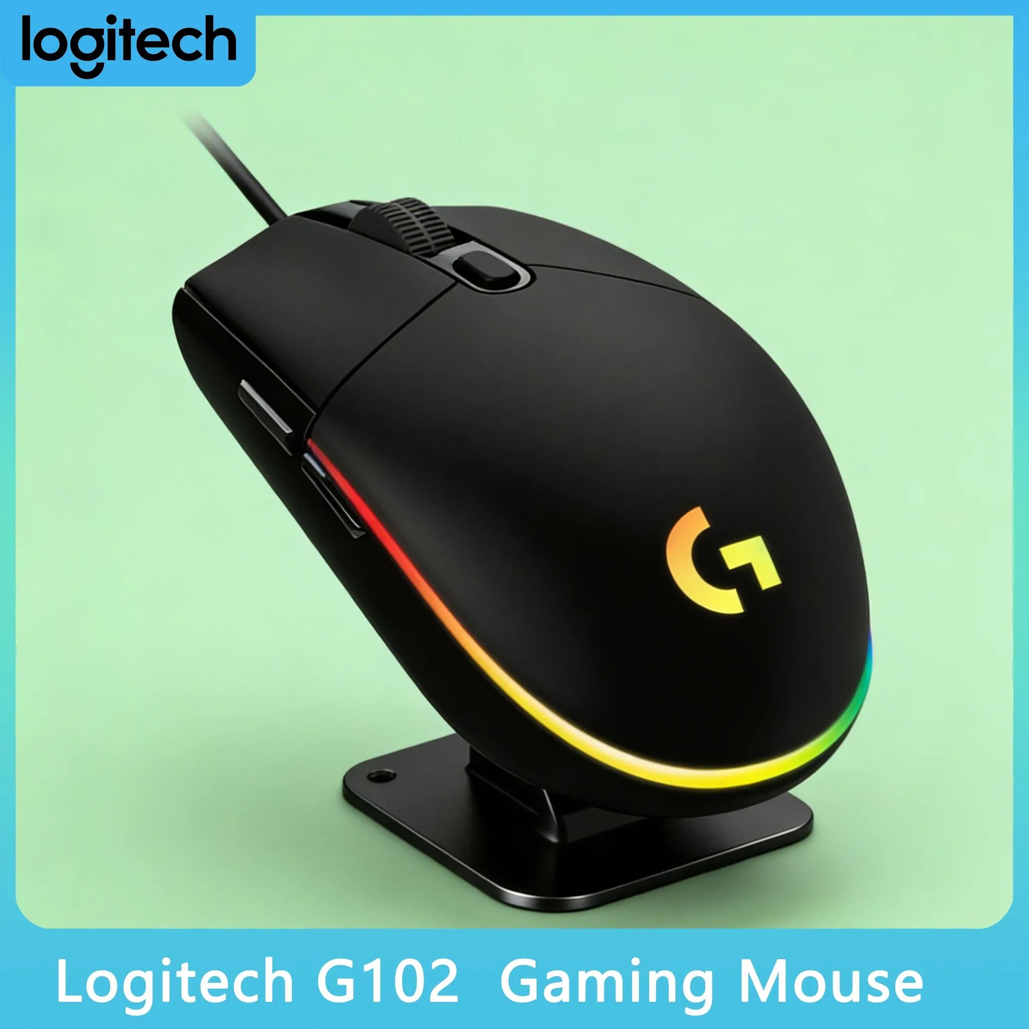 

Игровая мышь Logitech G102 проводная, 8000 DPI, RGB Flow, легкая
