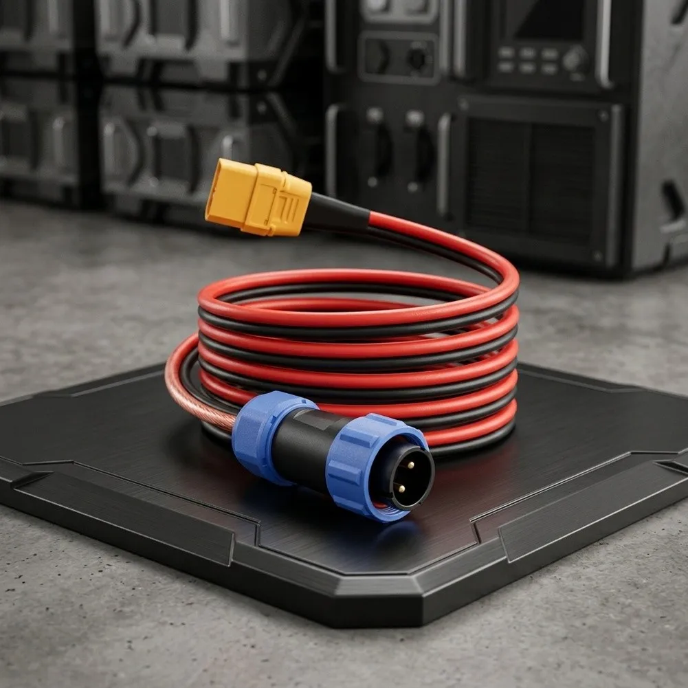 1m 12AWG Aviation Male to For XT90 For Power Cable for AC200MAX AC200P AC300 AC500 Solar Generators and Batteries