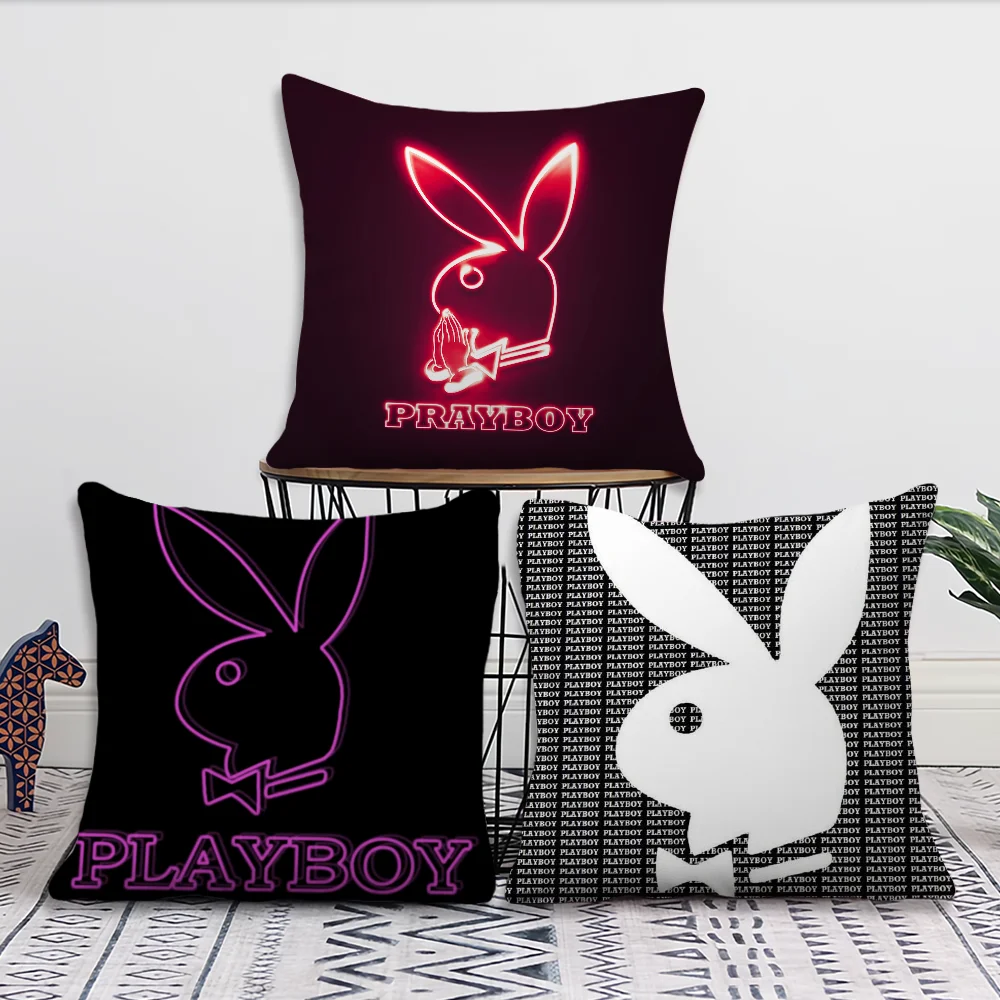 P-Playboy Fashion Living Room Headboard Office Cushion Bedroom Cushion Sofa Nap Time Pillow Case