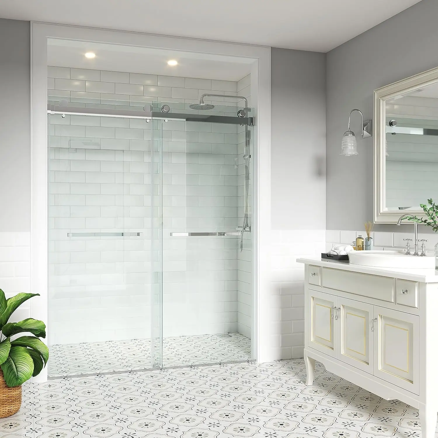 Shower Doors Frameless 62-66