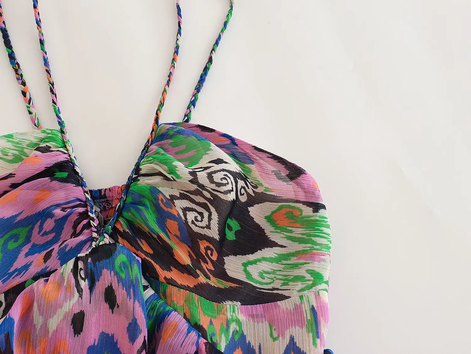 KONDALA Frauen Sexy Vintage Cami Kleid Drucken V-ausschnitt Rückenfreies Ärmelloses Kleid Neue 2025, Frühling Sommer Mode Strand Urlaub Kleid