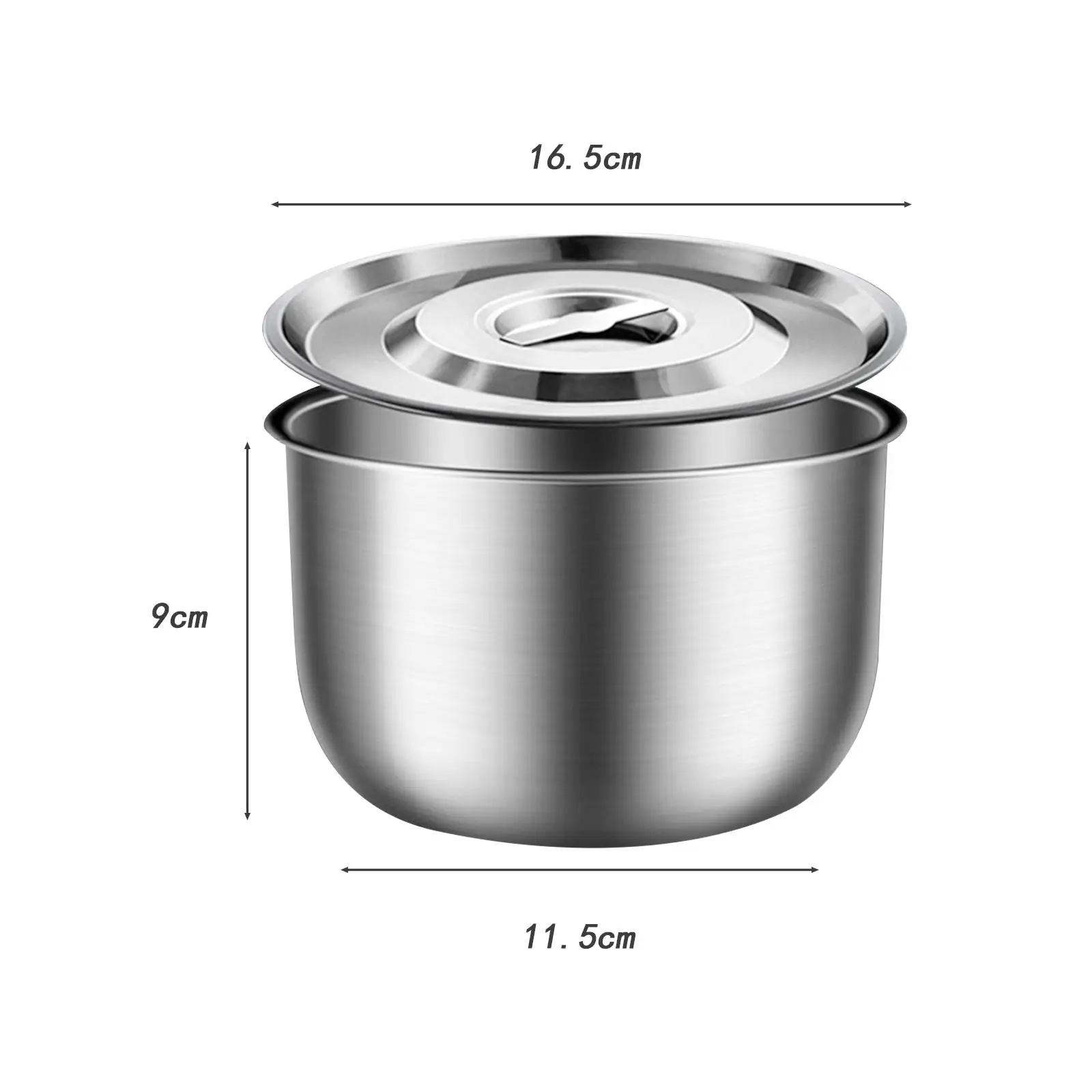 Stainless Steel Basin Kitchen Utensils Food Storage Organizer Mixing Bowl for Food Storage Kitchen Baking Cooking Snacks