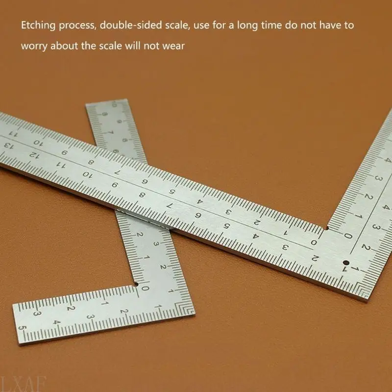 

LXAF Framing Ruler Stainless Steel Ruler 90Degree Square L Ruler Engineer