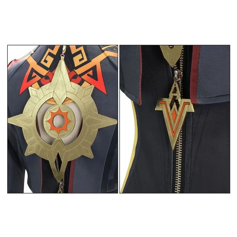 SN55In Stock Mavuika Costume Cosplay Set completi Genshin Impact Gioco Mavuika Parrucca Cosplay Scarpe Abiti Anime Cosplay $ 5Q @ 1
