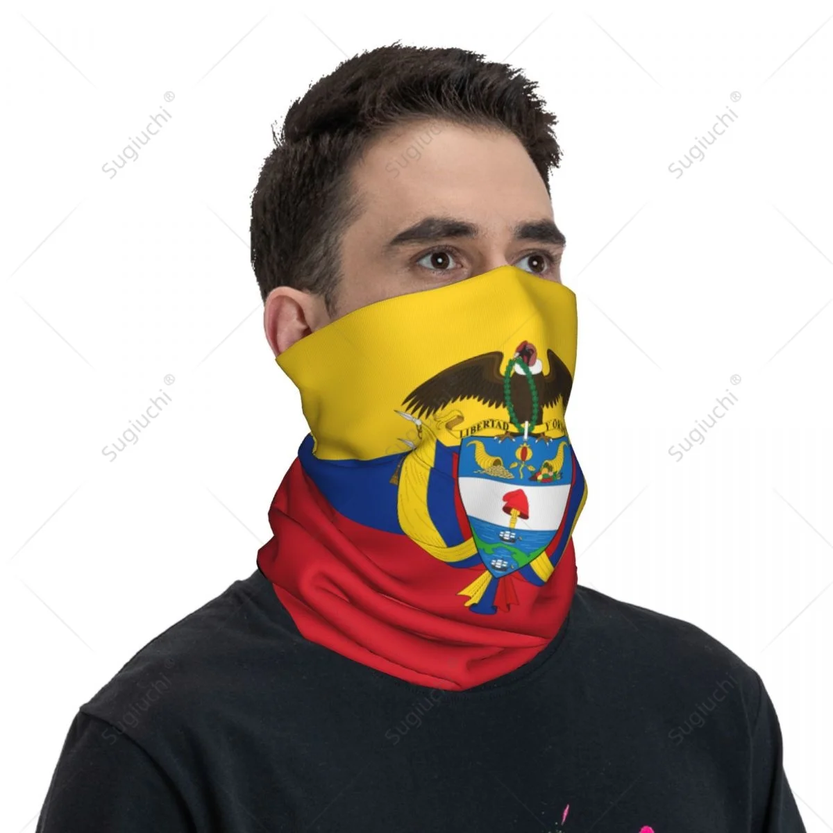 Unisex Colombia Vlag Halsdoek Sjaal Hals Gezichtsmasker Sjaals Halswarmer Naadloze Bandana Hoofddeksels Fietsen Wandelen