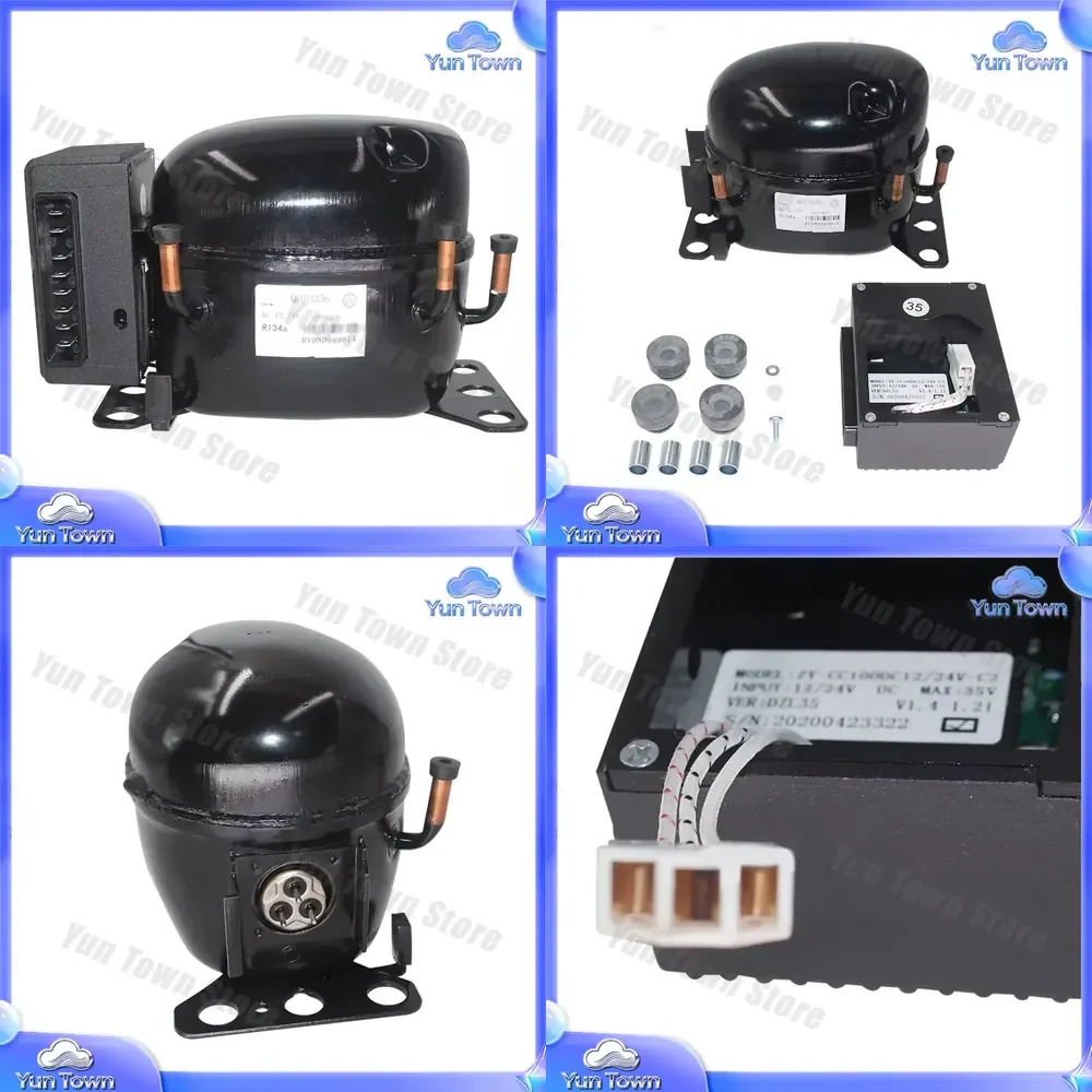 NEW Qdzh35G DC Compressor for Car Refrigerator Air Compressor R134A R600A 12V 24V DC Automotive Refrigeration System Cooling