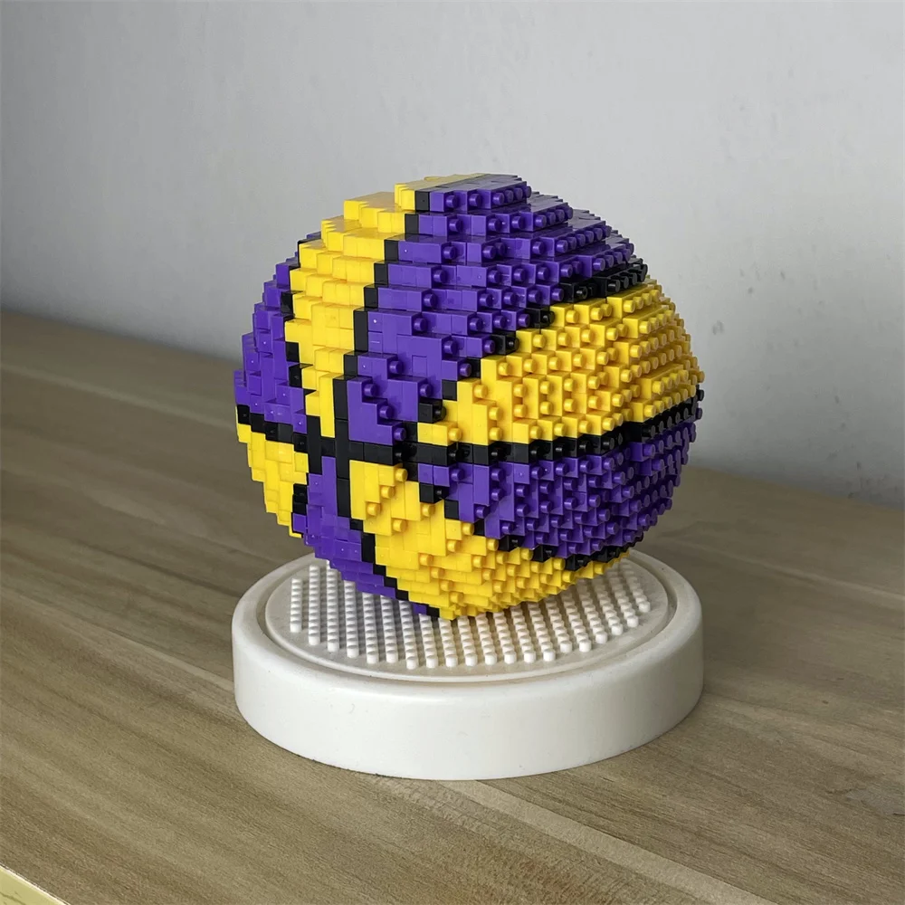 Sport  DIY Mini Building Blocks: Soccer & Basketball Set Creative Assembled Toys, Ideal Gift for Sports Fans, Unique Room Decor