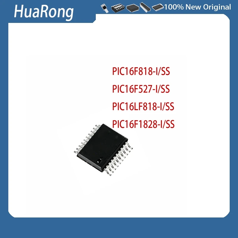 New 10Pcs/lot PIC16F818-I/SS PIC16F527-I-SS  PIC16LF818-I-SS  PIC16F1828-I-SS   SSOP-20