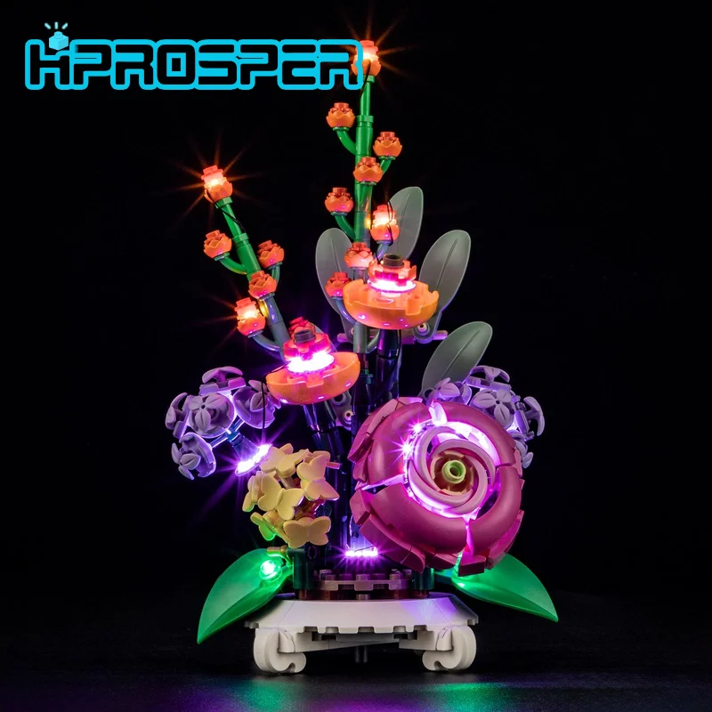

HPROSPER 5V LED Light (No Model) For LEGO 40762 Mixed Flowerpot Decorative lights With Battery box