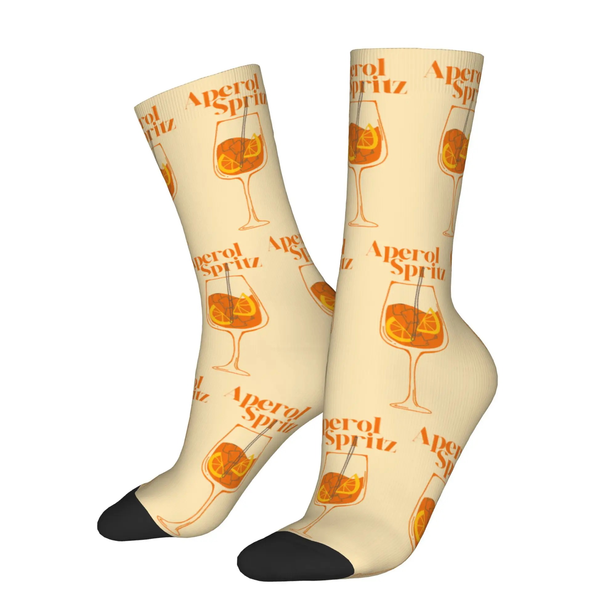

Orange Sweet Wine Aperol Sock Printed Man Polyester Fashion