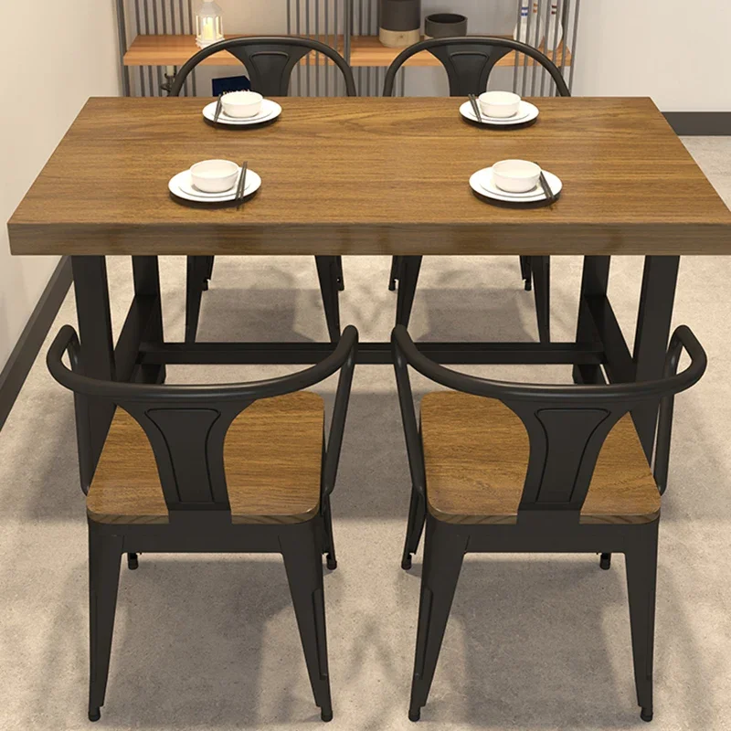 Waterproof High Restaurant Chairs Office Nordic Wood Organizer Restaurant Chairs Apartmen Center Mesas De Comedor Home Furniture