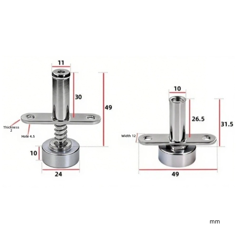 360 Degree Rotation Pivot Hinge Set Concealed Design Heavy Duty Hinge Concealed Pivot Hinge Adjustable Wood Slats Hinge