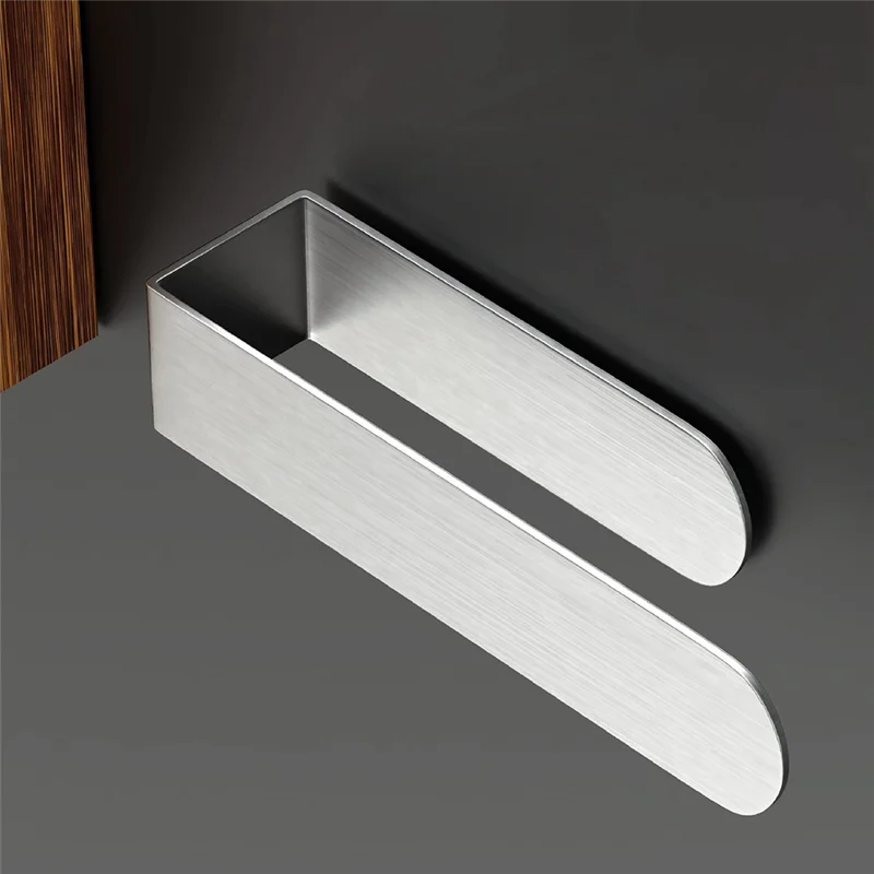 

Держатель для полотенец для рук, вешалка для полотенец, самоклеящаяся вешалка для полотенец для ванной комнаты, наклейка на стену, матовая нержавеющая сталь SUS 304, прочный черный, A