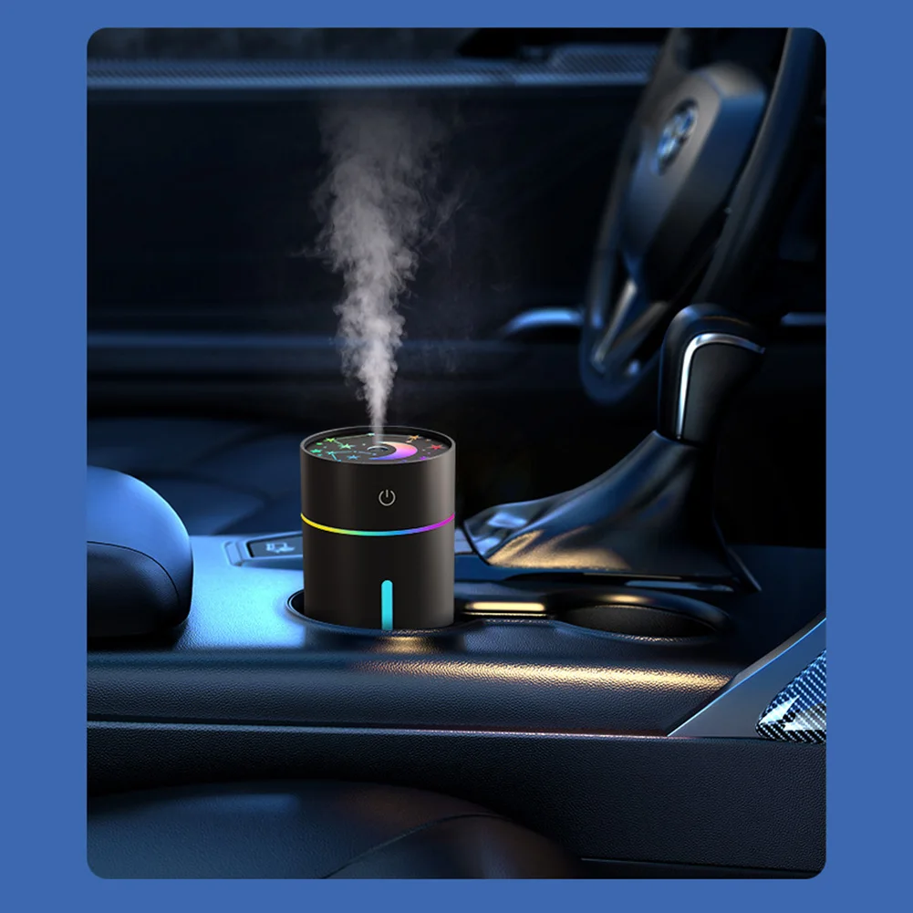 Portable Mini Humidifier USB 320ML with Continuous Mist Mode Silent Running and LED Night Light for Personal Use