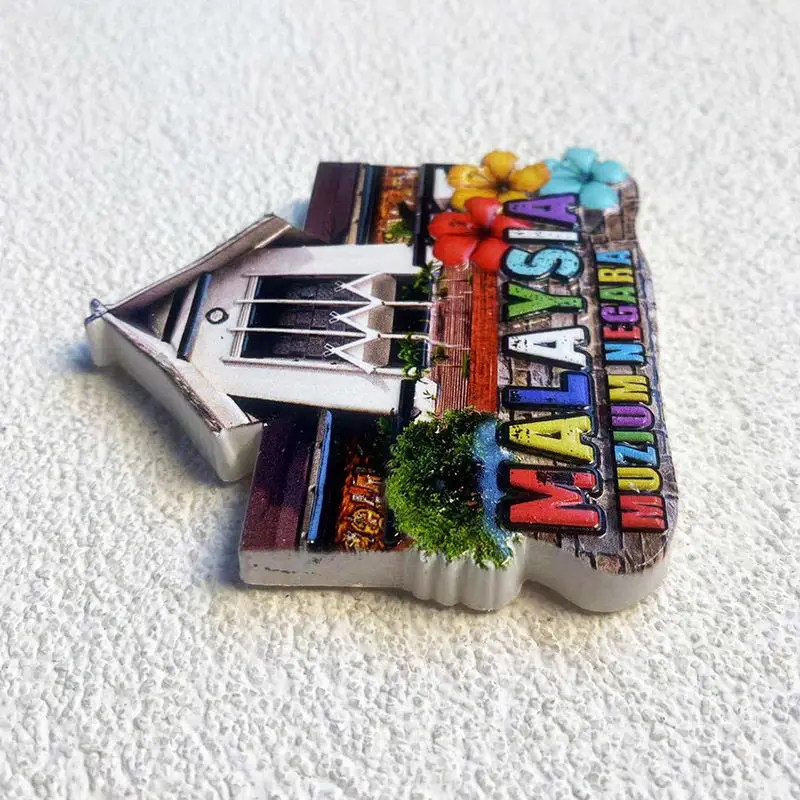 1Pc, Malaysia National Museum Magnetic Refrigerator Sticker 3D Architectural Decoration Home Travel Souvenir