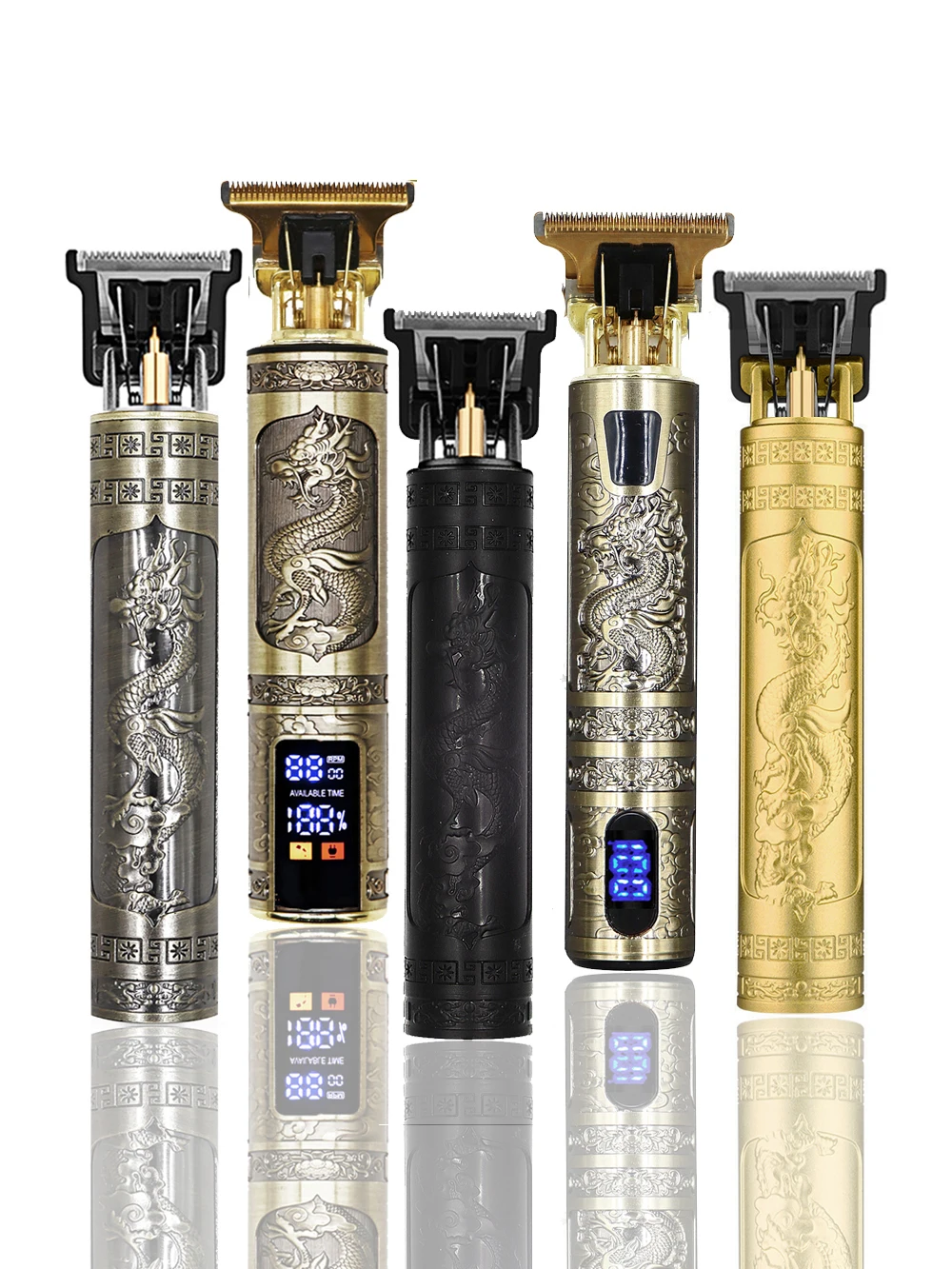 Vendita calda Vintage T9 Elettrico Cordless Macchina per tagliare i capelli Professionale Barbiere Trimmer per uomo Clipper Rasoio Barba Accendino