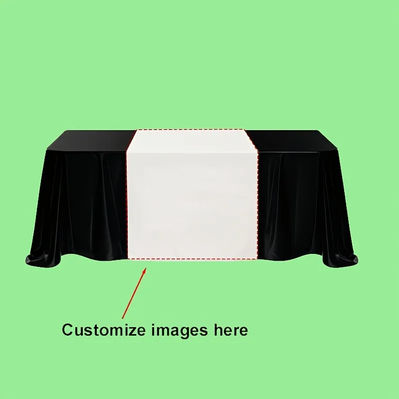 1pc Custom Table Runner, Add Your Own Photo & Suitable for Wedding, Birthday, Party Decor - Durable Washable Fabric Table Runner