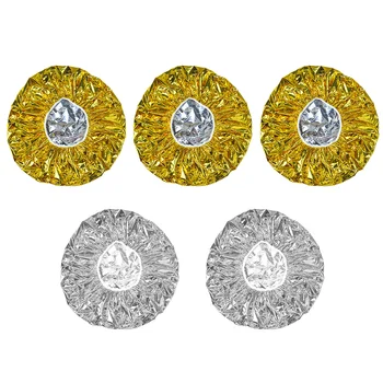 5-teilige Friseur-Isoliermütze, Thermokappe, Folie, Duschfarbe, Färbung, Aluminium, tiefe Konditionierung, Hüte, Aluminium