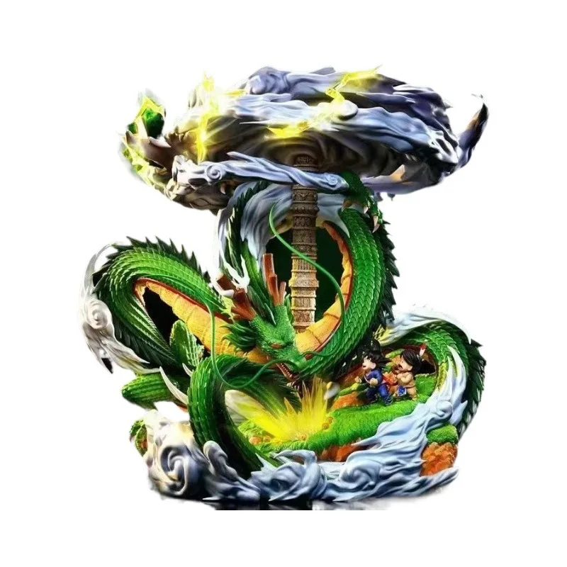 Anime Dragon Ball Z Shenron Figuur Met Kid Goku Beeldje 23 Cm Pvc Actiefiguren Shenlong Dbz Collectible Model Standbeeld speelgoed