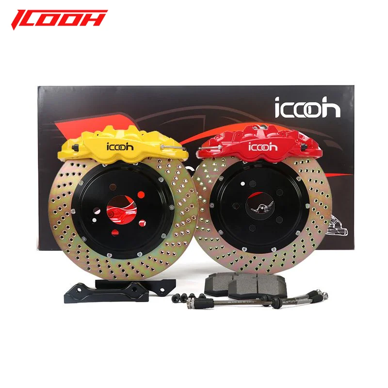 

ICOOH Front Big Brake Kit Aluminum Alloy Brake Caliper 380mm Drilled and Slotted disc for Lexus LC200 LX570