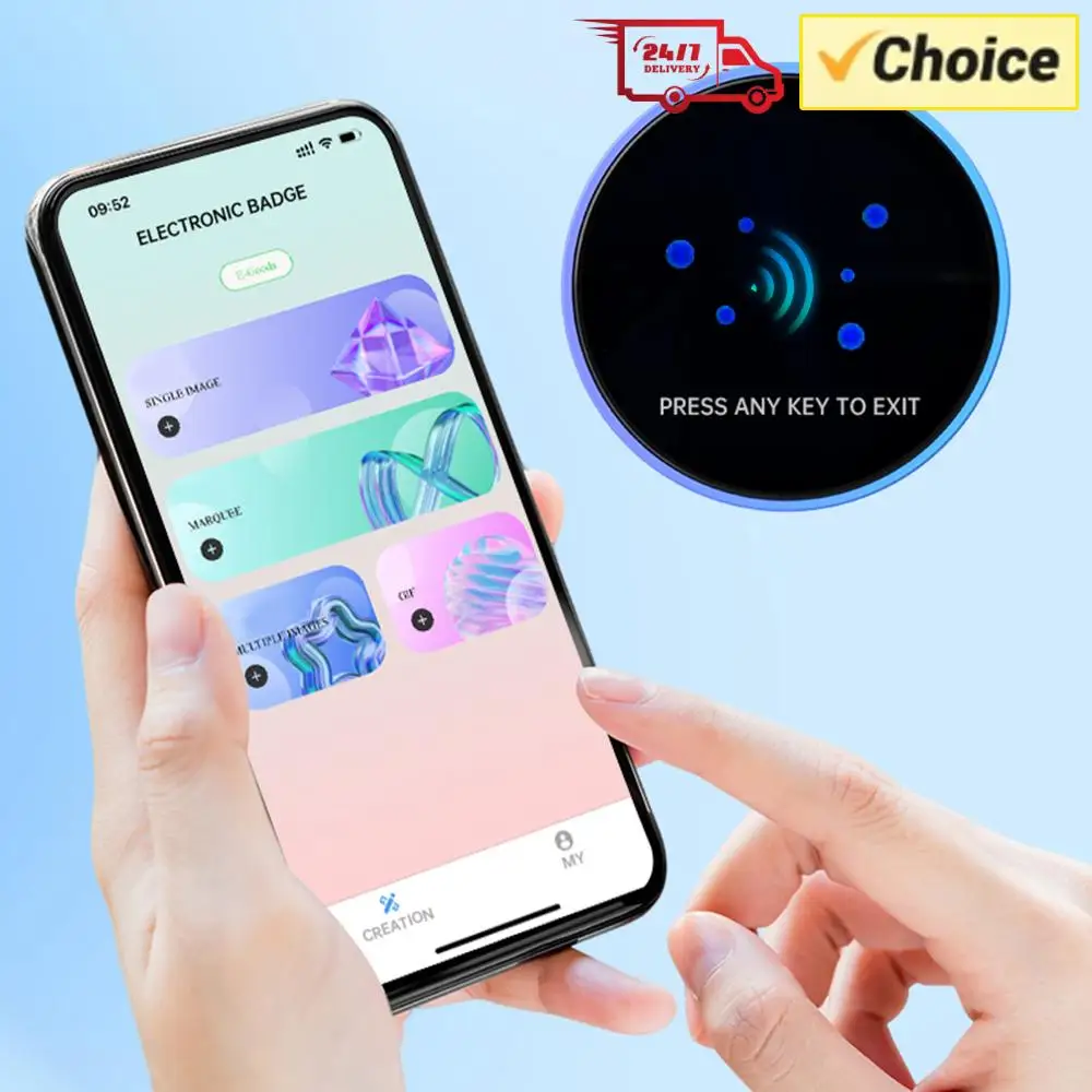 

Электронный аниме-бейдж BT5.4 с IPS-экраном 1,85 дюйма, подключением по Bluetooth, анимацией и градиентным изменением изображения – идеальный подарок для друзей