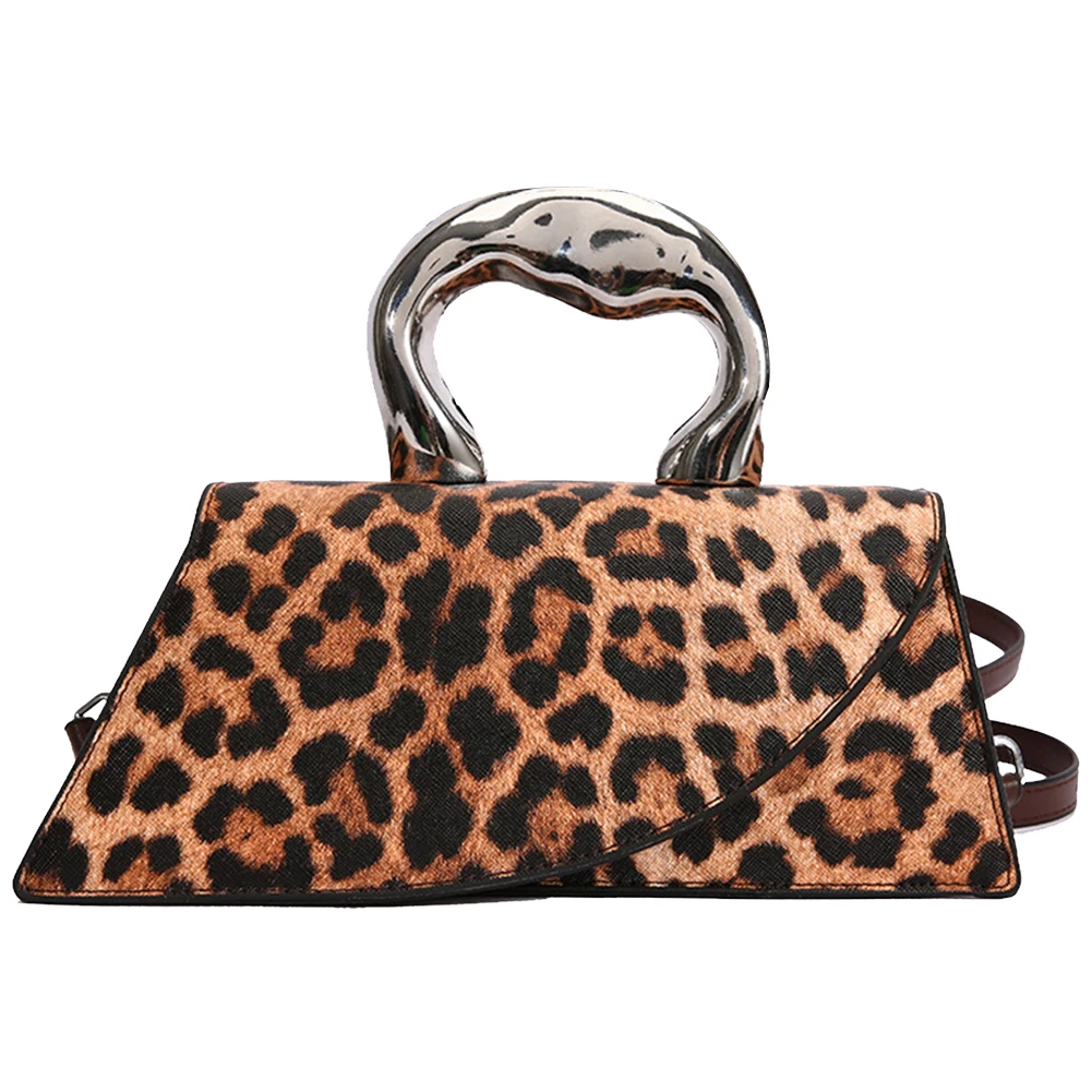 Women Leopard Print Tote Bag Fashion Retro Tote Handbag Versatile Leather Shoulder Bag Crossbody Sling Bag Shopping Bag