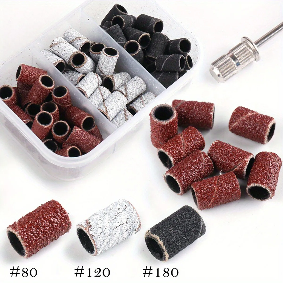 14 Stücke + 75 Stücke Kappen Schleifbänder 180/120/80 Körnung Professionelle Wolframstahl Keramik Nagelbohrer Set Elektrische Maniküre Nagel