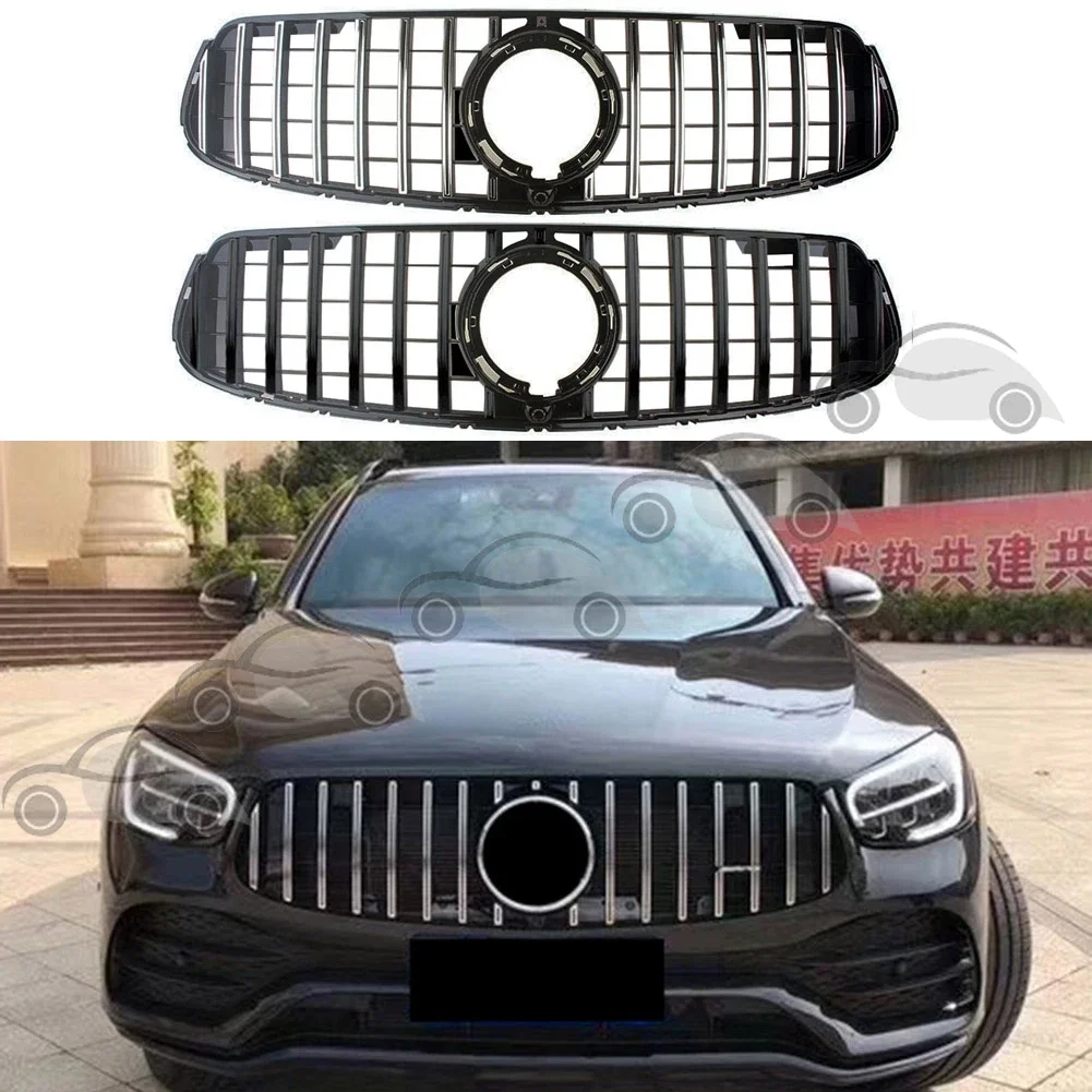 

Car Front Racing Billet Bumper Grilles Upper Facelift For Mercedes Benz X253 W253 GLC Class 2020 2021+ AMG