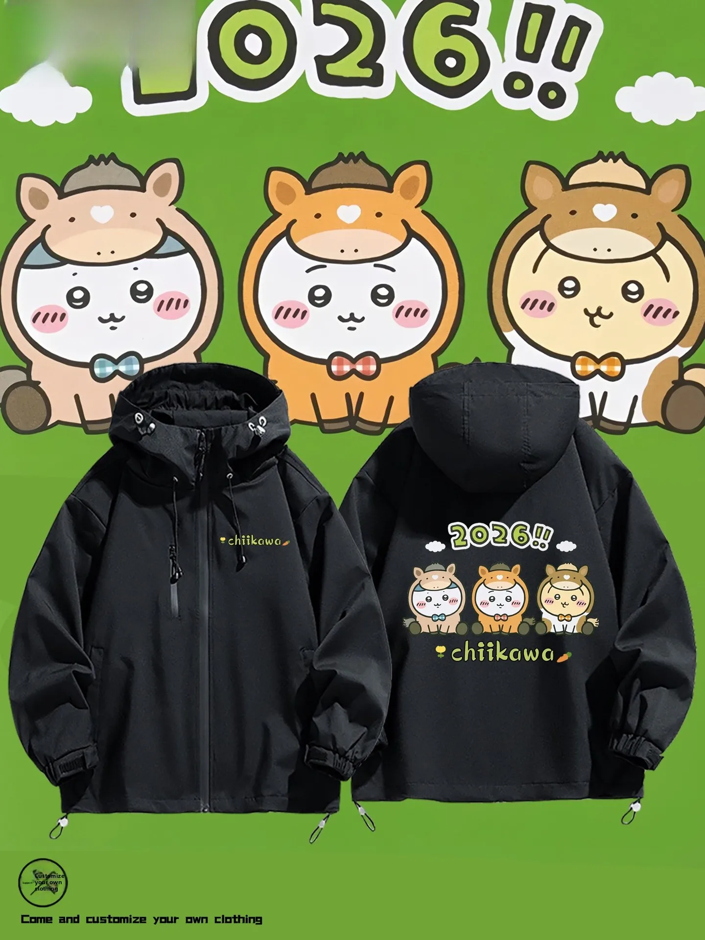 

Мужская рабочая одежда свободного покроя Jaet, весенне-осенняя уличная молния, украшенная полиэфирным волокном, молодежная мода