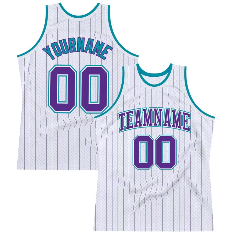 Pinstripe Graphic White Basketball Tank Tops Men Women Custom Name 3D Print Sports Vest Loose Breathable Customized Team Uniform