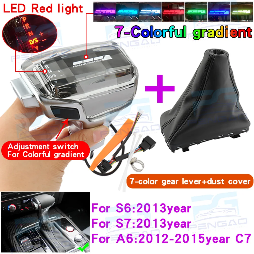 Voor Audi A6 C7 C6 A4 A7 A5 Q5 Q7 S5 Crystal Led Kleurrijke Pookknop Auto Automatische Transmissie Upgrade onderdelen Modificatie