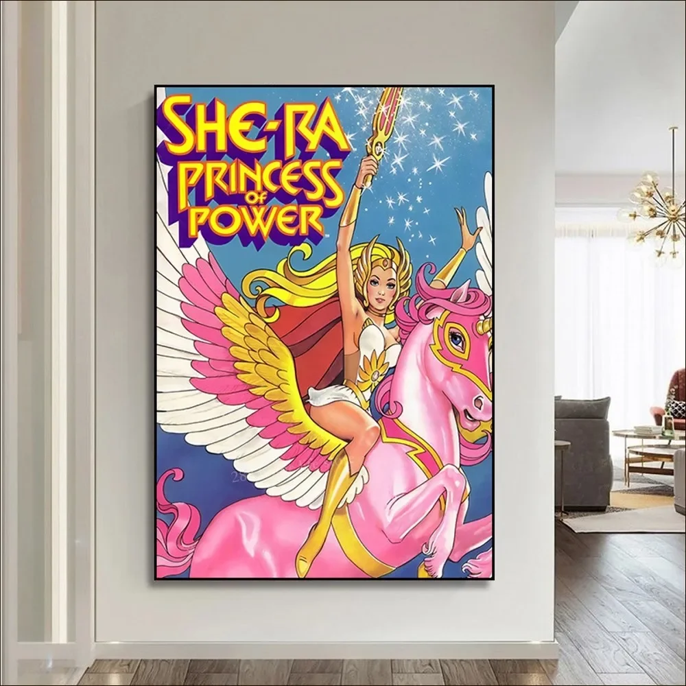 She Ra And The Princesses Of Power Poster Classic Anime Poster Fancy Wall Sticker For Living Room Bar Decoration Decor Art