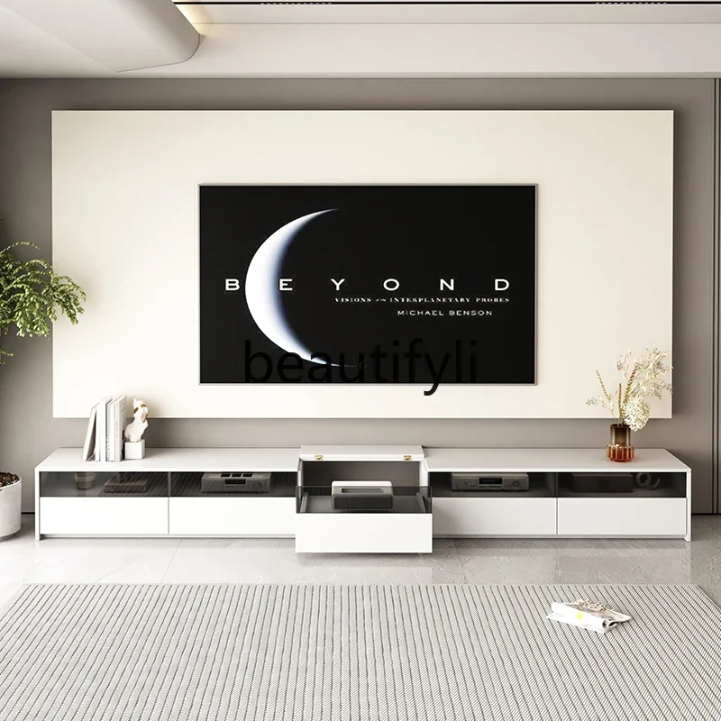 TV Cabinet Modern Simple Floor Projector Telescopic Cabinet