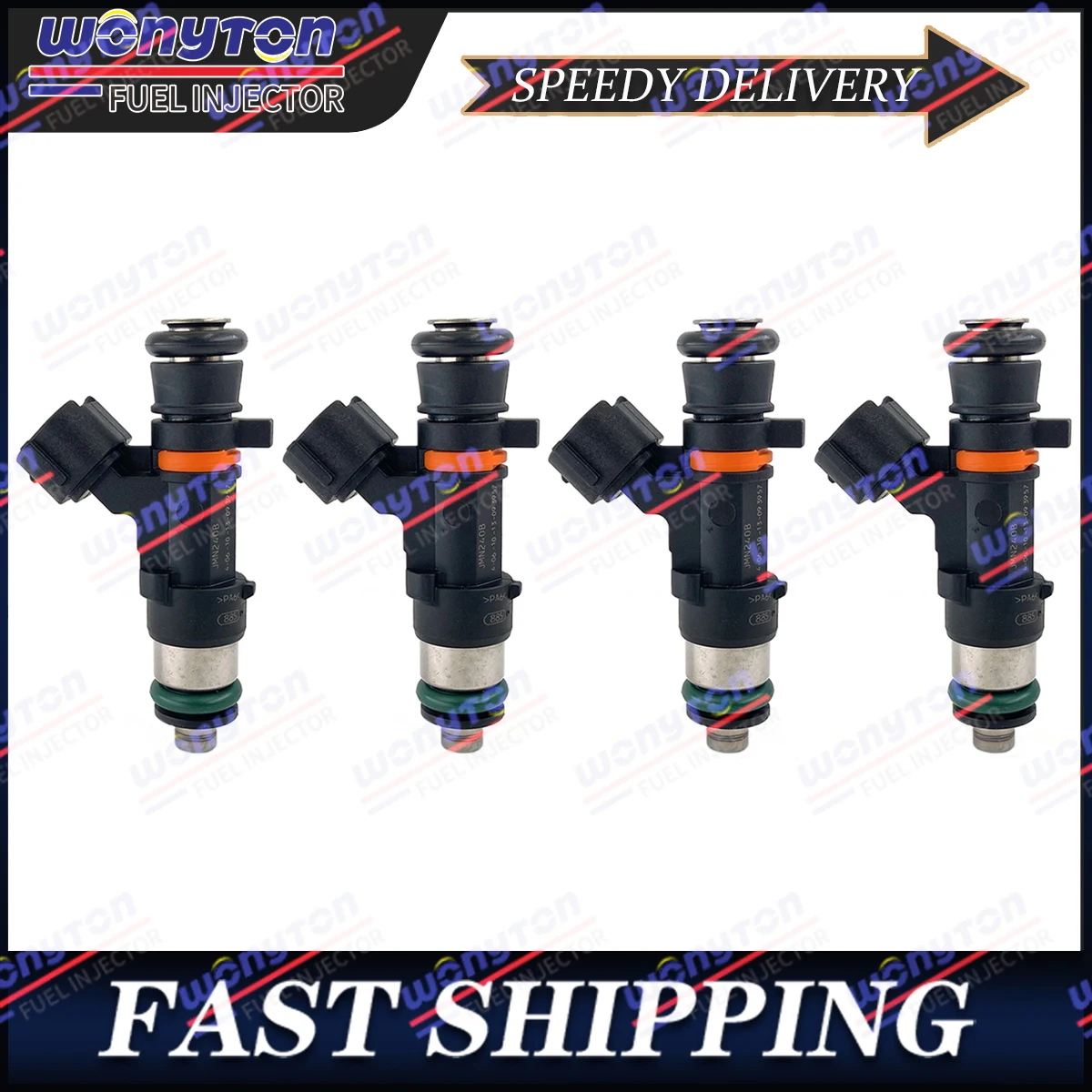 Wonyton Set (4) Fuel Injectors Compatible with Yamaha Outboard 2014-2021 115HP 6DA-13761-01-00