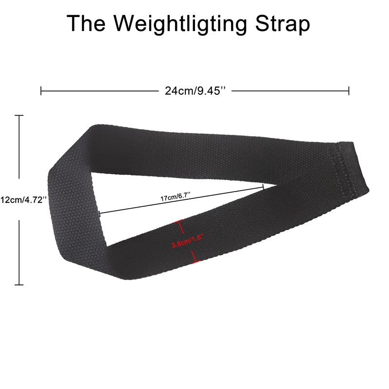 Fitness Thick Cotton Wrist Straps, Triangle Weightlifting Belt, Bodybuilding Strength Training, Hand Grip Wrist Brace Protection