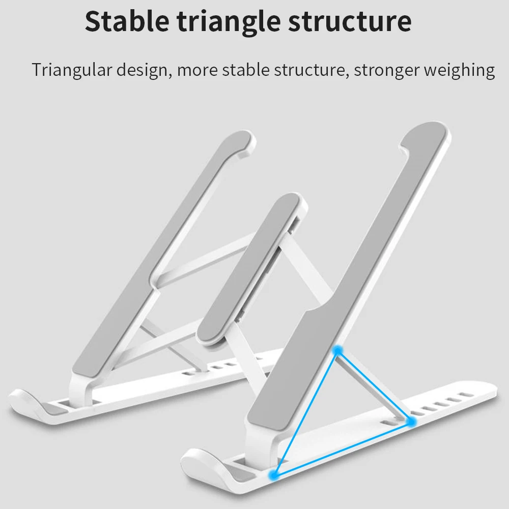 TISHRIC Laptop Stand Portable Support Plastic And Aluminum Notebook Support 6-Speed Adjustment Used For Office Laptop Cooling