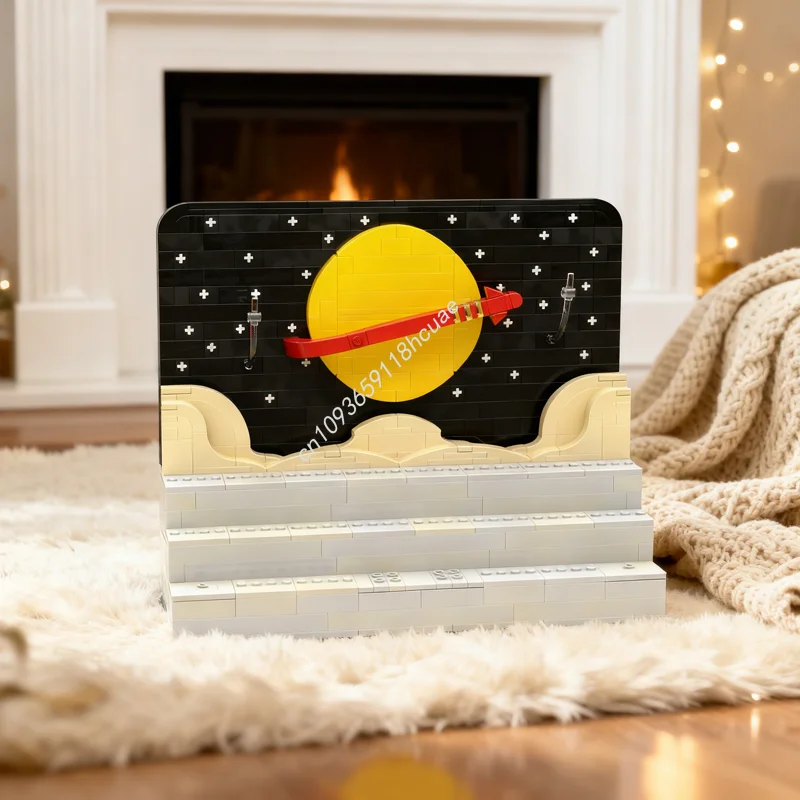 

474 шт. MOC классический космический минифигурный стенд, модель строительных блоков, архитектурные игрушки, идея, кирпич, рождественские подарки, образование