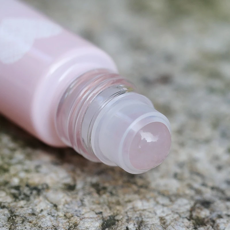 5/10ml 그라데이션 핑크 유리 롤온 병 빈 향수병 패턴 에센셜 오일 롤러 볼 병 액체 메이크업 용기