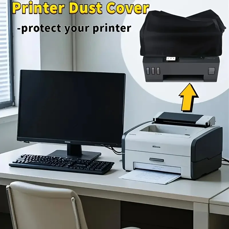 غطاء غبار للأجهزة الكهربائية، مقاوم للرطوبة وضيق للهواء، مناسب للاستخدام المكتبي أو النسخ والطابعات الخاملة في المنزل #3