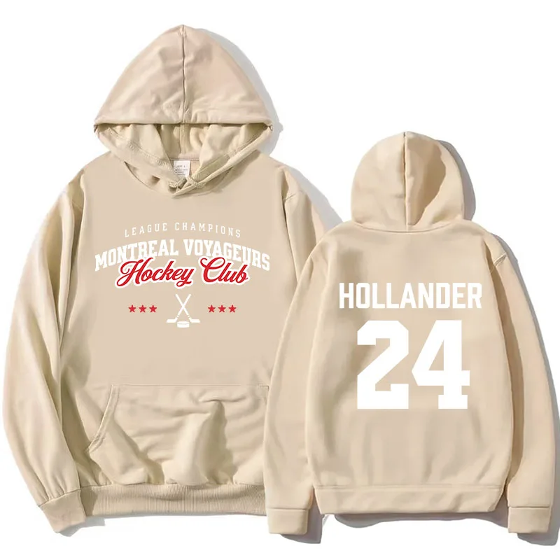 24 Hollander Montreal Voyageurs Hoodies TV Heated Rivalry Printing Sweatshirts Long Sleeve Fleece Hooded Pullovers Women Clothes
