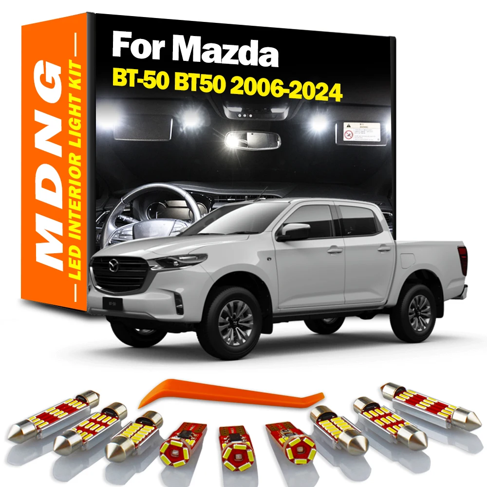 MDNG Canbus LED Interior Reading Light Kit For Mazda BT-50 BT50 2006- 2018 2019 2020 2021 2022 2023 2024 Car Bulbs Accessories