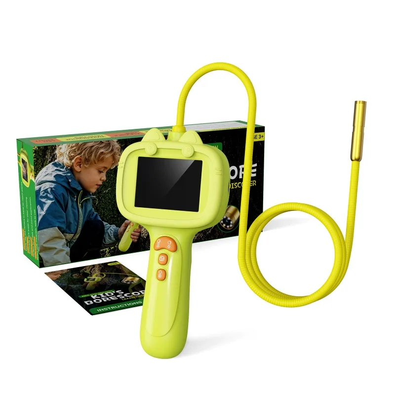 

High definition children's endoscope with screen, science, experiment, exploration, fun children's toys
