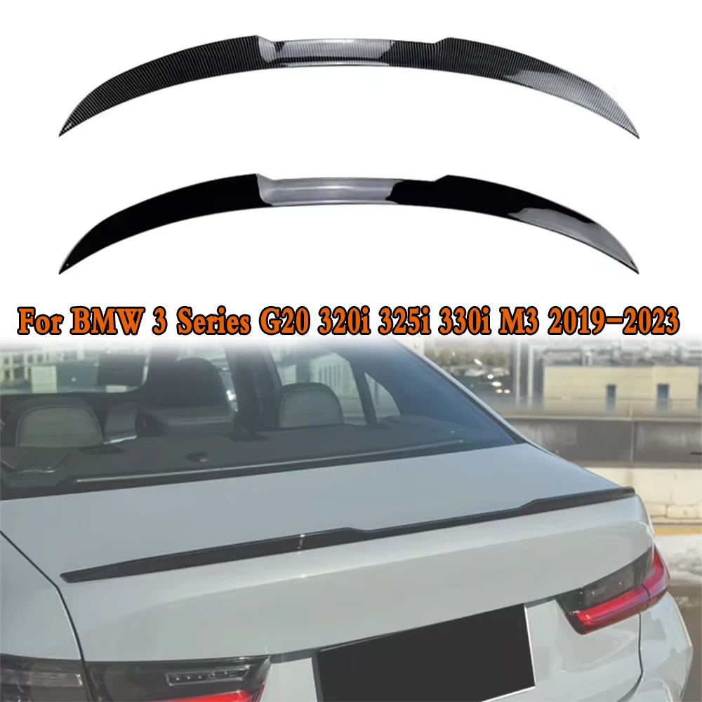 For BMW 3 Series G20 320i 325i 330i M3 2019-2023 Car Tail Wings Fixed Wind Spoiler Rear Wing Auto Decoration Accessories