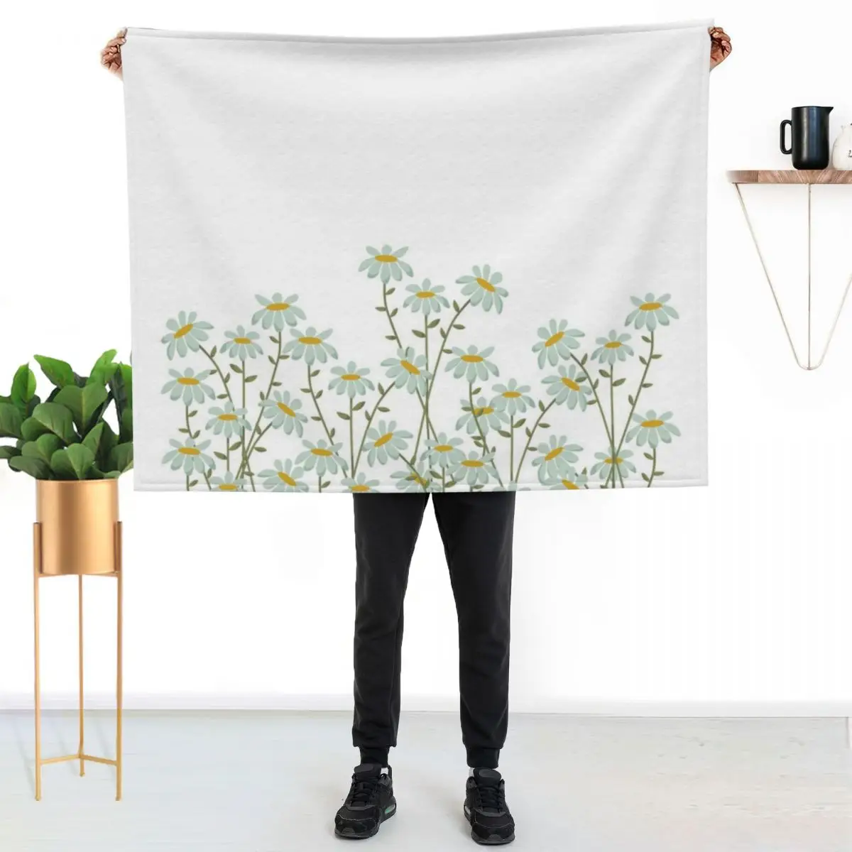 Digital design of true love little daisies Throw Blanket Stylish Warm Blanket for Living Room Bedroom
