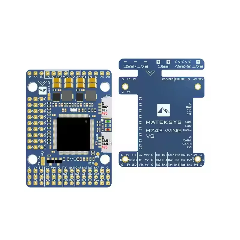 MATEK MATEKSYS Flight Controller H743-WING V3 STM32H743VIT6 Integrierte OSD Blackbox 3~8S LiPo für RC Multirotor Flugzeug