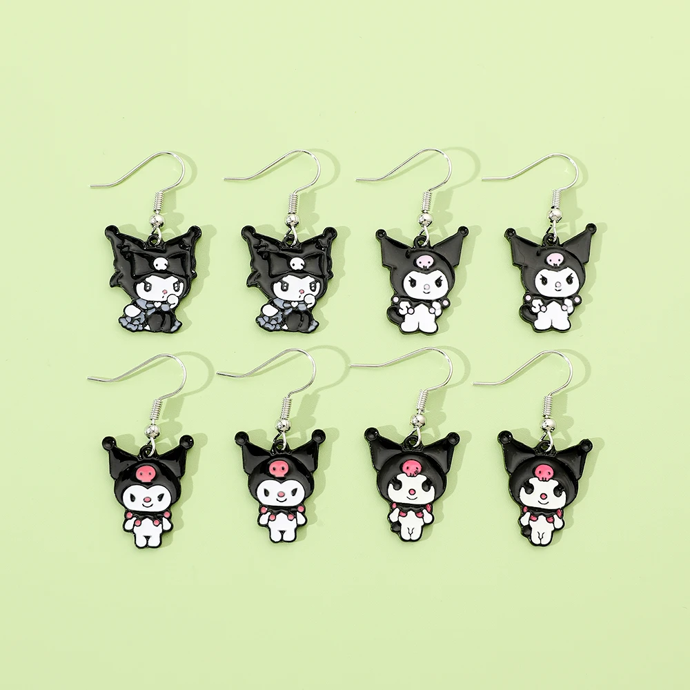 Sanrio Kuromi Dangle Earrings for Girls, Cute Accessories, Xmas Gifts