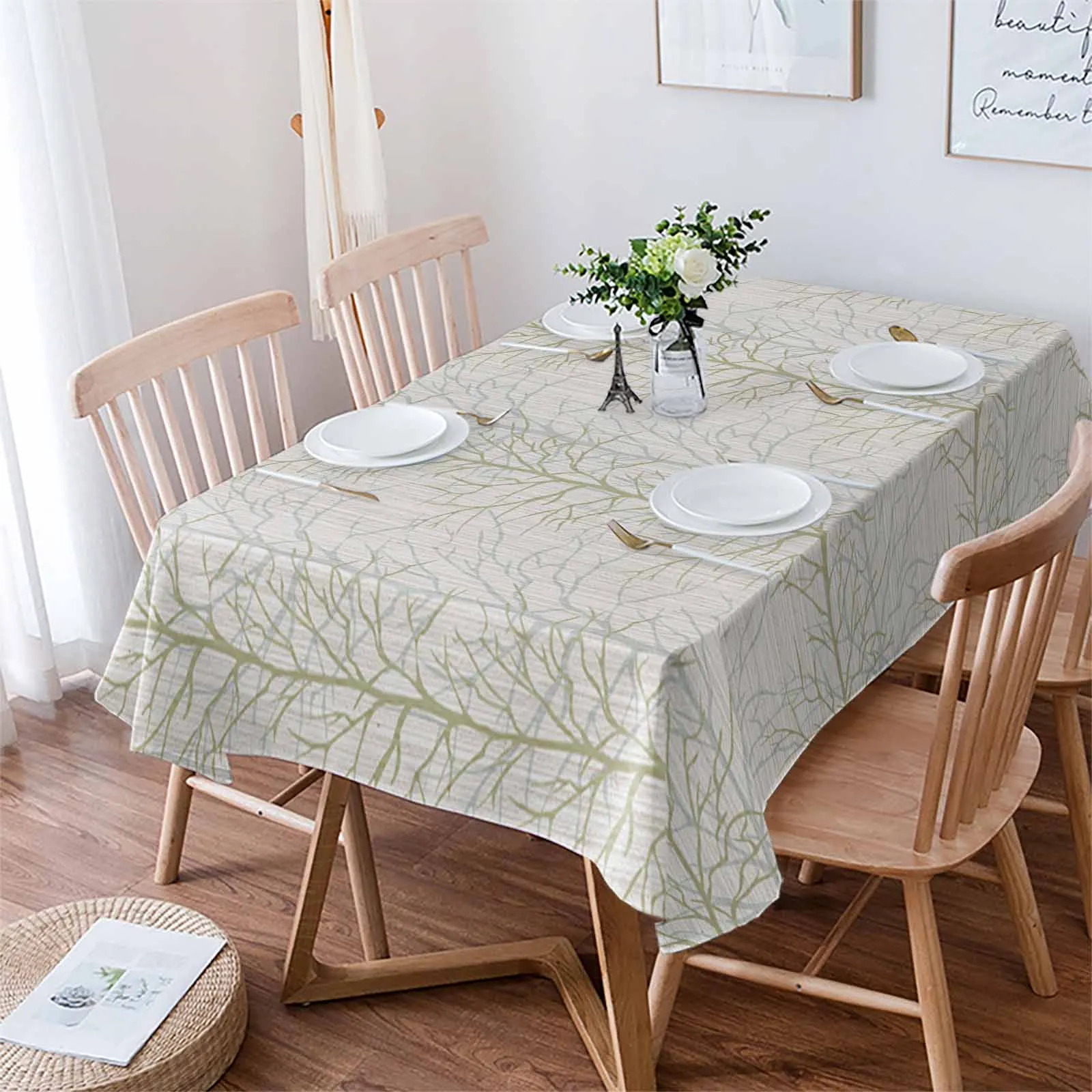Overlay Van Boomtak Lus Diagram Waterdicht Tafelkleed Voor Tafel Keuken Decoratieve Koffie Keuken Partij Tafel Hoes