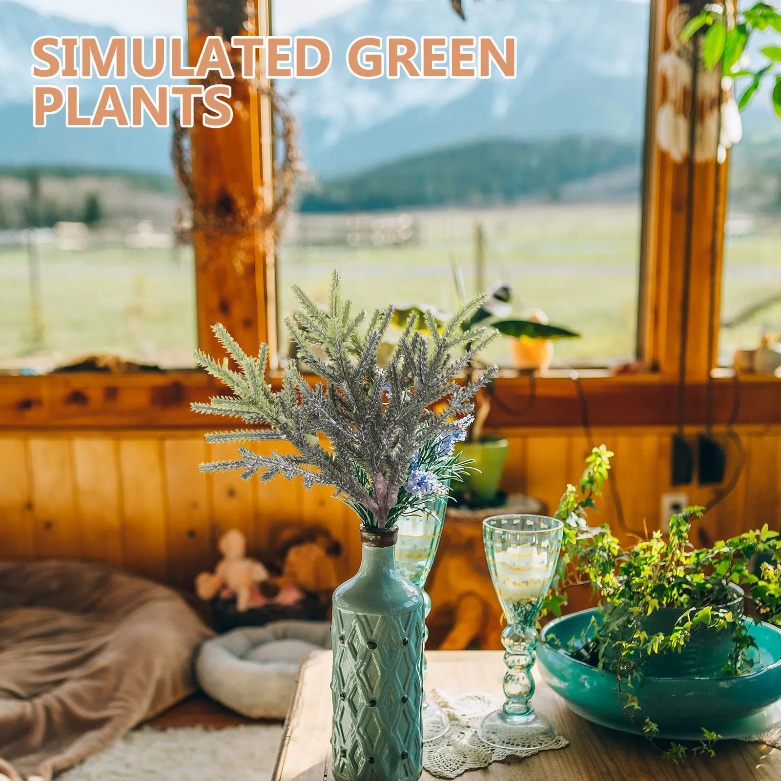 

60pcs Artificial Pine Branches Green Plants Realistic Fake Greenery For Christmas Low Maintenance Indoor Holiday Decor With