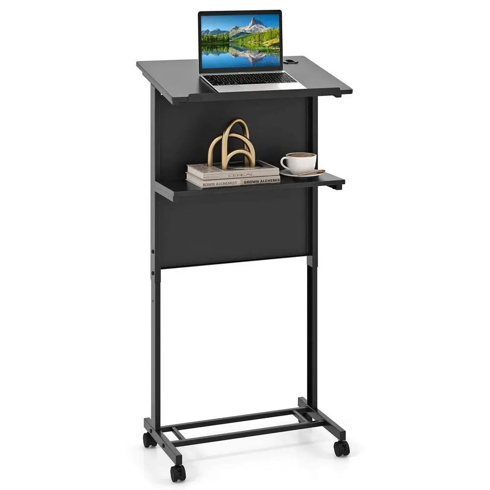 3-Position adjustable height sloping podium table, suitable for office use