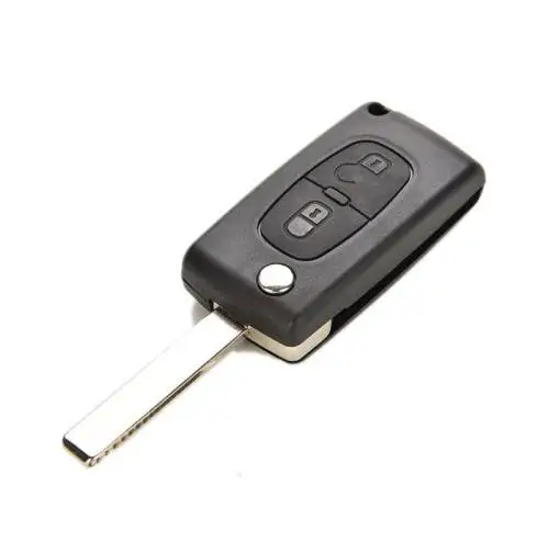 Folding Key Shell Plastic Remote Car Key Case Cover Key Shell  Replacement PEUGEOT 207 307 308 2 Buttons